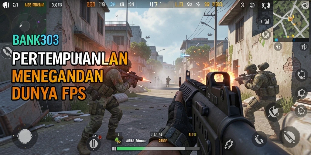 Screenshot dari gameplay intens BANK303 dengan pertempuran seru.