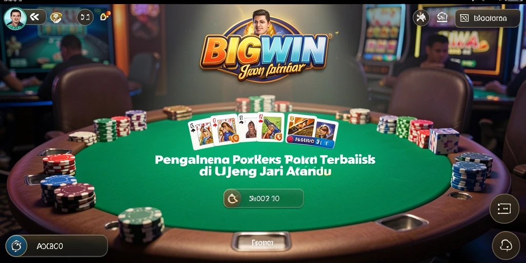 Tampilan seru dari gameplay poker di BIGWIN yang penuh aksi.