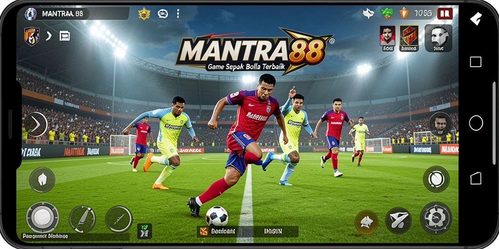 Tampilan menarik dari gameplay MANTRA88 dengan aksi sepak bola yang mendebarkan.