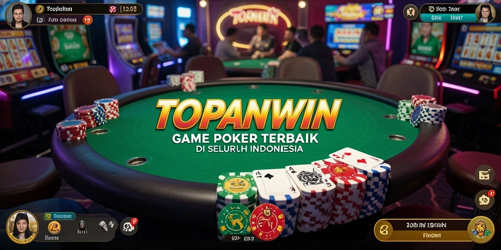 Tampilan permainan Poker di TOPANWIN yang seru dan menegangkan.