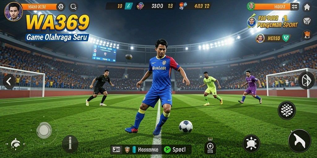 Tampilan gameplay WA369 yang menarik di lapangan olahraga.