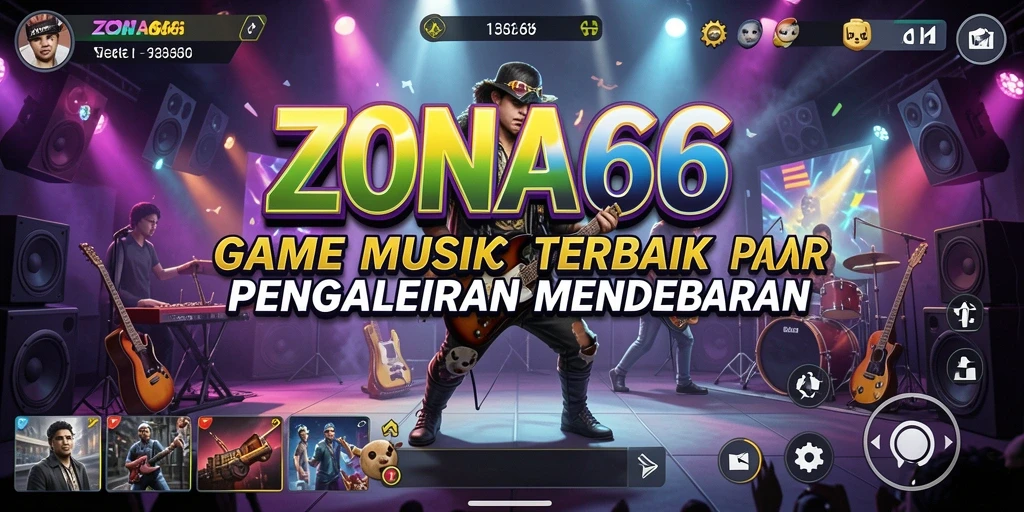 Tangkapan layar ZONA66 menampilkan gameplay yang seru dan interaktif dalam game musik.